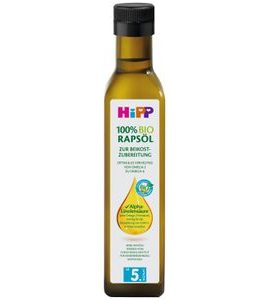 HIPP BIO ŘEPKOVÝ OLEJ 250ML - ZPRACOVANÉ SUROVINY - KRMENÍ