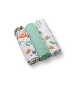 BABYONO PLENY MUŠELÍNOVÉ SUPER SOFT 3 KS - GREY, 70X70 CM - LÁTKOVÉ PLENY ALL IN ONE - PŘEBALOVÁNÍ