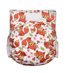 T-TOMI KAPSOVÁ PLENA (TYP AIO) - SUCHÝ ZIP FOXES - BODY NA LÁTKOVÉ PLENKOVÁNÍ - PŘEBALOVÁNÍ