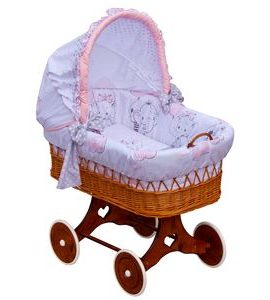 SCARLETT BOUDIČKA K PROUTĚNÉMU KOŠI GUSTO RŮŽOVÁ - KOŠÍKY A KOLÉBKY - SPINKÁNÍ