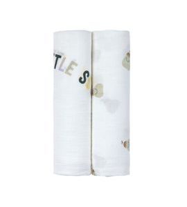 LÄSSIG BABIES SWADDLE HEAV. SOFT 120X120 HAPPY FRUITS PEAR - ZAVINOVACÍ PLENY / OSUŠKY VELKÉ - PŘEBALOVÁNÍ