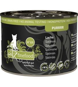 CATZ FINEFOOD KONZERVA CF PURR NO.105 - S LOSOSEM 190 G - KONZERVY PRO KOČKY - CHOVATELSKÉ POTŘEBY MALVÍKZOO