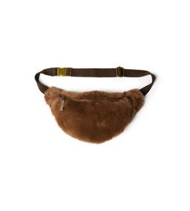 STUDIO NOOS FAUX FUR MINI FANNY KABELKA BROWN - ORGANIZÉRY A KOŠÍKY - KOČÁRKY A PŘÍSLUŠENSTVÍ