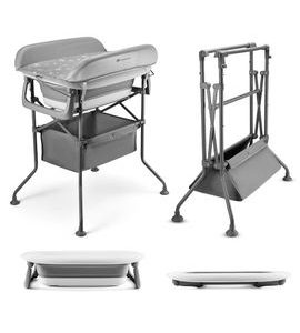 KINDERKRAFT STOLEK PŘEBALOVACÍ S VANIČKOU BUBBLY GREY - PŘEBALOVACÍ PULTY - PŘEBALOVÁNÍ