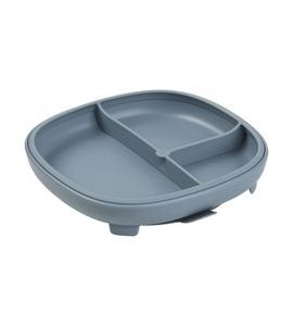 B.BOX DĚLENÝ TALÍŘEK S PŘÍSAVKOU 2V1 - MODRÝ - MISKY, TALÍŘKY A PODLOŽKY - KRMENÍ