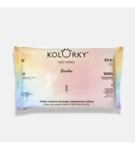 KOLORKY WET WIPES BAMBOO VLHČENÉ UBROUSKY 60KS - VLHČENÉ UBROUSKY - VŠETKO NA PREBAĽOVANIE