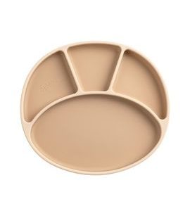 BIBADO SILIKONOVÝ DĚLENÝ TALÍŘ S PŘÍSAVKOU FAWN - MISKY, TALÍŘKY A PODLOŽKY - KRMENÍ