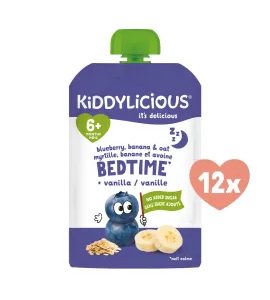 KIDDYLICIOUS OVOCNÁ KAPSIČKA NA DOBRÉ SPINKÁNÍ - BORŮVKA, BANÁN A OVES S VANILKOU (12X100G) - KAPSIČKY - KRMENÍ
