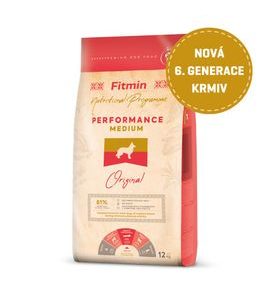 FITMIN MEDIUM PERFORMANCE KRMIVO PRO PSY HMOTNOST: 12 KG - GRANULE PRO PSY - CHOVATELSKÉ POTŘEBY MALVÍKZOO