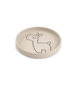 DONE BY DEER SILIKONOVÝ TALÍŘ KULATÝ LALEE - PÍSKOVÝ - KOUSÁTKA - PRO DĚTI