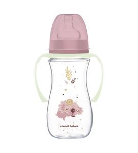 CANPOL BABIES ANTIKOLIKOVÁ LAHEV EASYSTART SLEEPY KOALA 300ML RŮŽOVÁ - KOJENECKÉ LAHVE - KRMENÍ