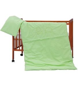 SCARLETT DĚTSKÉ POVLEČENÍ 2-DÍLNÉ HROŠÍK ZELENÉ 100X135CM - POVLEČENÍ DO POSTÝLKY - SPINKÁNÍ