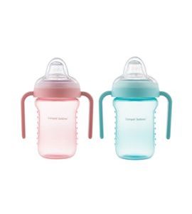 CANPOL BABIES NEVYLÉVACÍ HRNÍČEK SE SILIKONOVÝM PÍTKEM 220ML - DĚTSKÉ HRNEČKY - KRMENÍ