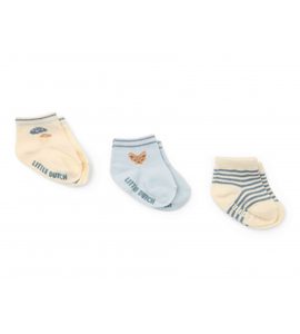 LITTLE DUTCH PONOŽKY MULTICOLOR 3 KS FOREST FRIENDS VEL. 44/56 - PONOŽKY A PUNČOCHY - PRO DĚTI