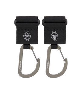 LÄSSIG CASUAL STROLLER HOOKS WITH CARABINER BLACK - LÁTKOVÉ PLENY SKLÁDANÉ - PŘEBALOVÁNÍ