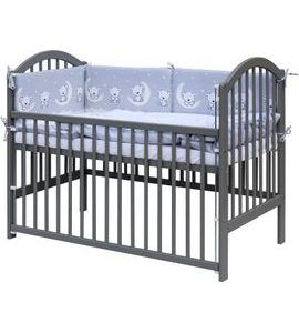 SCARLETT POSTÝLKA 120X60CM S KOMPLETNÍ VÝBAVOU TORO ŠEDÁ - DŘEVĚNÉ POSTÝLKY - SPINKÁNÍ