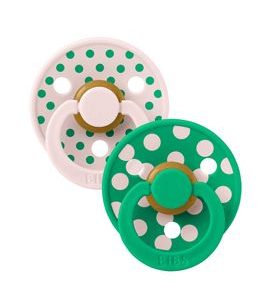 BIBS STUDIO COLOUR POLKA DUDLÍKY Z PŘÍRODNÍHO KAUČUKU 2KS - VELIKOST 2 - ŠIDÍTKA A DOPLŇKY - KRMENÍ