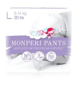 MONPERI PANTS L 8–14KG - 20KS (VELIKOST 4)EKO JEDNORÁZOVÉ PLENKOVÉ KALHOTKY (VELIKOST 4) - JEDNORÁZOVÉ PLENY - PŘEBALOVÁNÍ