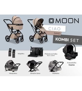 MOON CIAO KOMBI SET - SAND - KOMBINACE S PŘÍSLUŠENSTVÍM - KOČÁRKY A PŘÍSLUŠENSTVÍ