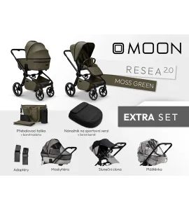MOON RESEA 2.0 EXTRA SET - MOSS - DVOJKOMBINACE - KOČÁRKY A PŘÍSLUŠENSTVÍ