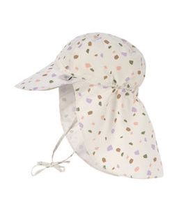 LÄSSIG SPLASH SUN PROTECTION FLAP HAT PEBBLES MULTIC./MILKY 3-6M - ČEPIČKY A KLOBOUČKY - PRO DĚTI