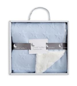 INTERBABY DEKA HVĚZDIČKY & BERÁNEK 80X110 MODRÁ - DĚTSKÉ DEKY PRO MIMINKA - SPINKÁNÍ