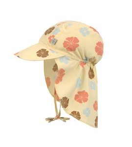LÄSSIG SPLASH SUN PROTECTION FLAP HAT FLOWERS VANILLA 07-18 MO. - ČEPIČKY A KLOBOUČKY - PRO DĚTI