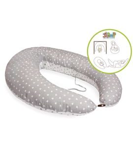 SCAMP MULTIFUNKČNÍ POLŠTÁŘ 230X130 (LITTLEHEARTWHITEGREY) - KOJÍCÍ POLŠTÁŘE - KRMENÍ