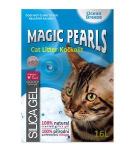 KOČKOLIT MAGIC PEARLS OCEAN BREEZE 16L - SILIKÁTOVÉ STELIVO PRO KOČKY - CHOVATELSKÉ POTŘEBY MALVÍKZOO