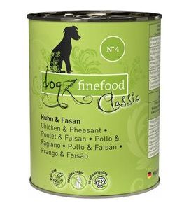 DOGZ FINEFOOD KONZERVA Č.4 - S KUŘECÍM A BAŽANTÍM MASEM 400 G - KONZERVY PRO PSY - CHOVATELSKÉ POTŘEBY MALVÍKZOO