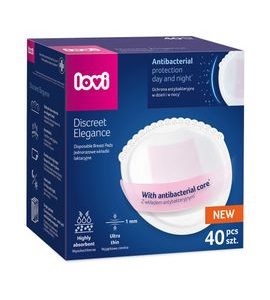 LOVI VLOŽKY DO PODPRSENKY ANTIBAKTERIÁLNÍ DISCREET ELEGANCE 40KS BÍLÉ - PRSNÍ VLOŽKY - PRO MAMINKY