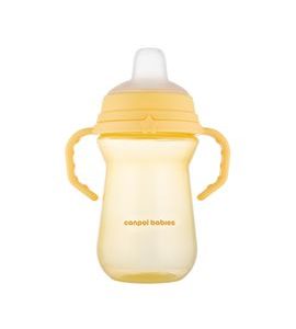 CANPOL BABIES HRNEČEK SE SILIKONOVÝM PÍTKEM FIRSTCUP 250ML ŽLUTÝ - DĚTSKÉ HRNEČKY - KRMENÍ