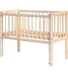 SCARLETT PŘÍSTAVNÍ DĚTSKÁ POSTÝLKA K POSTELI RODIČŮ - PŘÍRODNÍ ECO - 90X41CM - K RODIČOVSKÉ POSTELI - SPINKÁNÍ