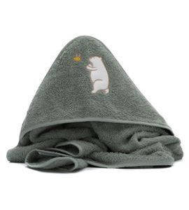 FILLIKID OSUŠKA S KAPUCÍ BEAR GREEN 75X75 CM - OSUŠKY A DĚTSKÉ ŽUPANY - KOUPÁNÍ A ZDRAVÍ