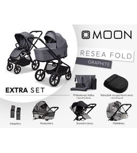 MOON RESEA FOLD EXTRA SET - GRAPHITE - KOMBINACE S PŘÍSLUŠENSTVÍM - KOČÁRKY A PŘÍSLUŠENSTVÍ