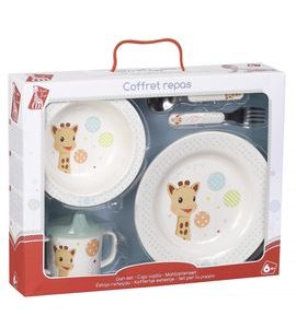 VULLI JÍDELNÍ SADA ŽIRAFA SOPHIE Z MELAMINU S MOTIVEM BALÓNKŮ - MISKY, TALÍŘKY A PODLOŽKY - KRMENÍ