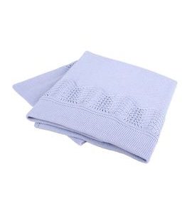 INTERBABY DEKA PŘÍZOVÁ LEM 75X100 - MODRÁ - DĚTSKÉ DEKY PRO MIMINKA - SPINKÁNÍ