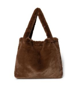 STUDIO NOOS FAUX FUR MOM BAG BROWN - ORGANIZÉRY A KOŠÍKY - KOČÁRKY A PŘÍSLUŠENSTVÍ