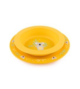 CANPOL BABIES JÍDELNÍ SADA EXOTIC ANIMALS 2KS ŽLUTÁ - MISKY, TALÍŘKY A PODLOŽKY - KRMENÍ