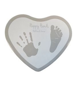 HAPPY HANDS 2D HEART SILVER/WHITE - OTISKY A ALBA - PRE MAMIČKY