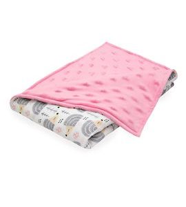 SCAMP DEKA MINKY-OBOUSTRANNÁ (PINK HEDGEHOG GREY) - DĚTSKÉ DEKY PRO MIMINKA - SPINKÁNÍ