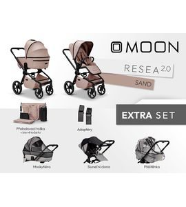 MOON RESEA 2.0 EXTRA SET - SAND - DVOJKOMBINACE - KOČÁRKY A PŘÍSLUŠENSTVÍ