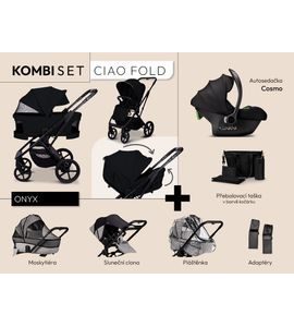 MOON CIAO FOLD KOMBI SET - ONYX - TROJKOMBINACE - KOČÁRKY A PŘÍSLUŠENSTVÍ