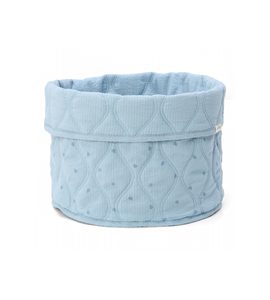 LITTLE DUTCH KOŠÍK TEXTILNÍ OBOUSTRANNÝ VELKÝ PURE DENIM BLUE - DEKORACE A POLIČKY - SPINKÁNÍ