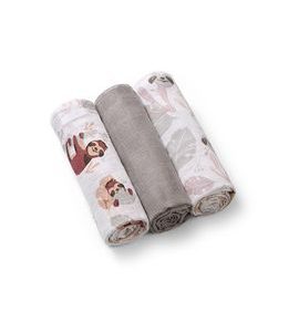 BABYONO PLENY MUŠELÍNOVÉ SUPER SOFT 3 KS - GREY, 70X70 CM - LÁTKOVÉ PLENY ALL IN ONE - PŘEBALOVÁNÍ