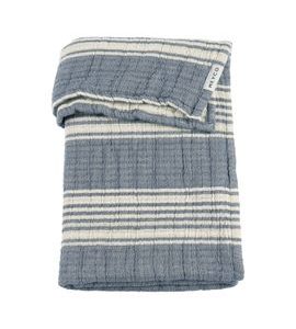 MEYCO DEKA Z PŘEDEPRANÉHO MUŠELÍNU A ŽAKÁRU 100X150 - STRIPE INDIGO - DĚTSKÉ DEKY PRO MIMINKA - SPINKÁNÍ