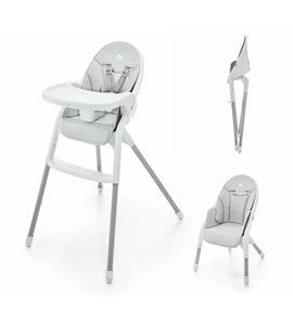 KINDERKRAFT ŽIDLIČKA JÍDELNÍ DINNLY 2V1 GREY - JÍDELNÍ ŽIDLIČKY PLASTOVÉ - KRMENÍ