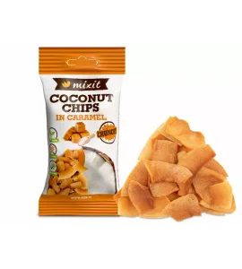 MIXIT KOKOSOVÉ CHIPSY DO KAPSY – KARAMEL (1 KS) - SLADKÉ ZOBÁNÍ - PRO MAMINKY