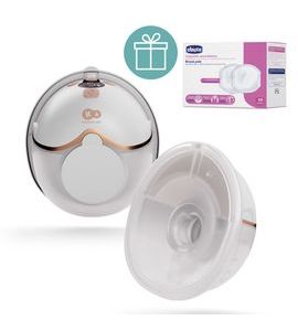KINDERKRAFT ODSÁVAČKA MATEŘSKÉHO MLÉKA SINGLE HANDS-FREE MAMAFLOW GOLD + CHICCO VLOŽKY DO PODPRSENKY - ODSÁVAČKY MATEŘSKÉHO MLÉKA - KRMENÍ
