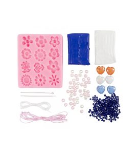 CREATIV COMPANY KREATIVNÍ SADA MINI CRAFT KIT JEWELLERY FLOWERS - NAVLÉKÁNÍ - PRO DĚTI